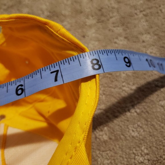 Vintage Toppers I Love Cat Machines Baseball Cap Hat Yellow Youth OS 1995 Retro - Picture 9 of 10